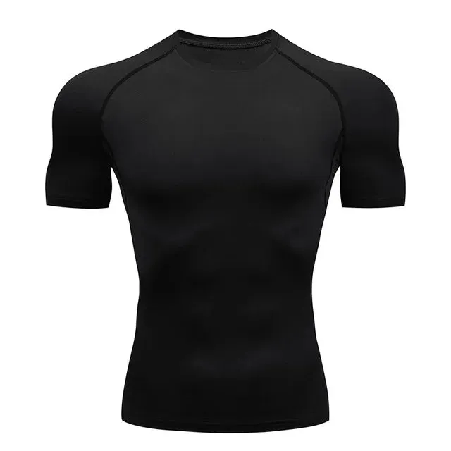 Men‘s Compression Shirts Quick Dry Stretch Shirts Sport Fitness Cycling Running T-Shirts Workout Training Underwear Gym Clothing