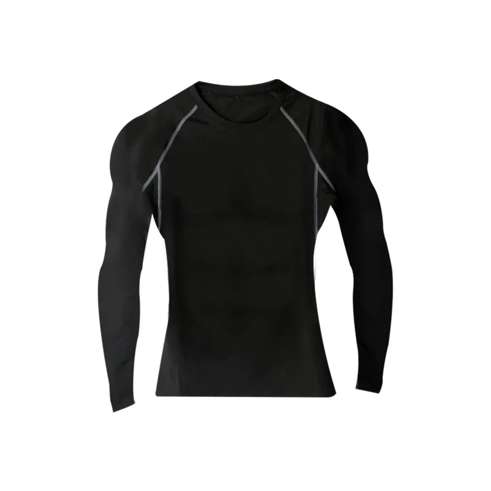 Men‘s Compression Shirts Quick Dry Stretch Shirts Sport Fitness Cycling Running T-Shirts Workout Training Underwear Gym Clothing
