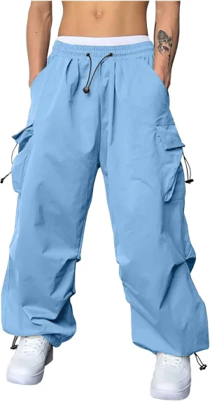 Men's Cool Lightweight Cargo Athletic Pants Fast Dry Joggers Breathable Outdoor Trousers with Pockets