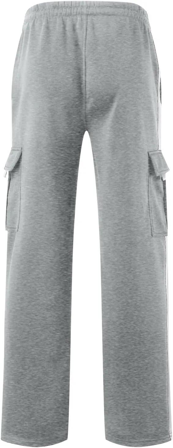 Men's Cotton Sweatpants Baggy Drawstring Elastic Waist Running Workout Gym Track Golf Chino Work Multi Pants