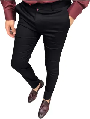 Men's Dress Pants Fashion Stretch Skinny Slim Fit Regular Fit Business Chino Pants Casual Fashion Golf Pencil Pants