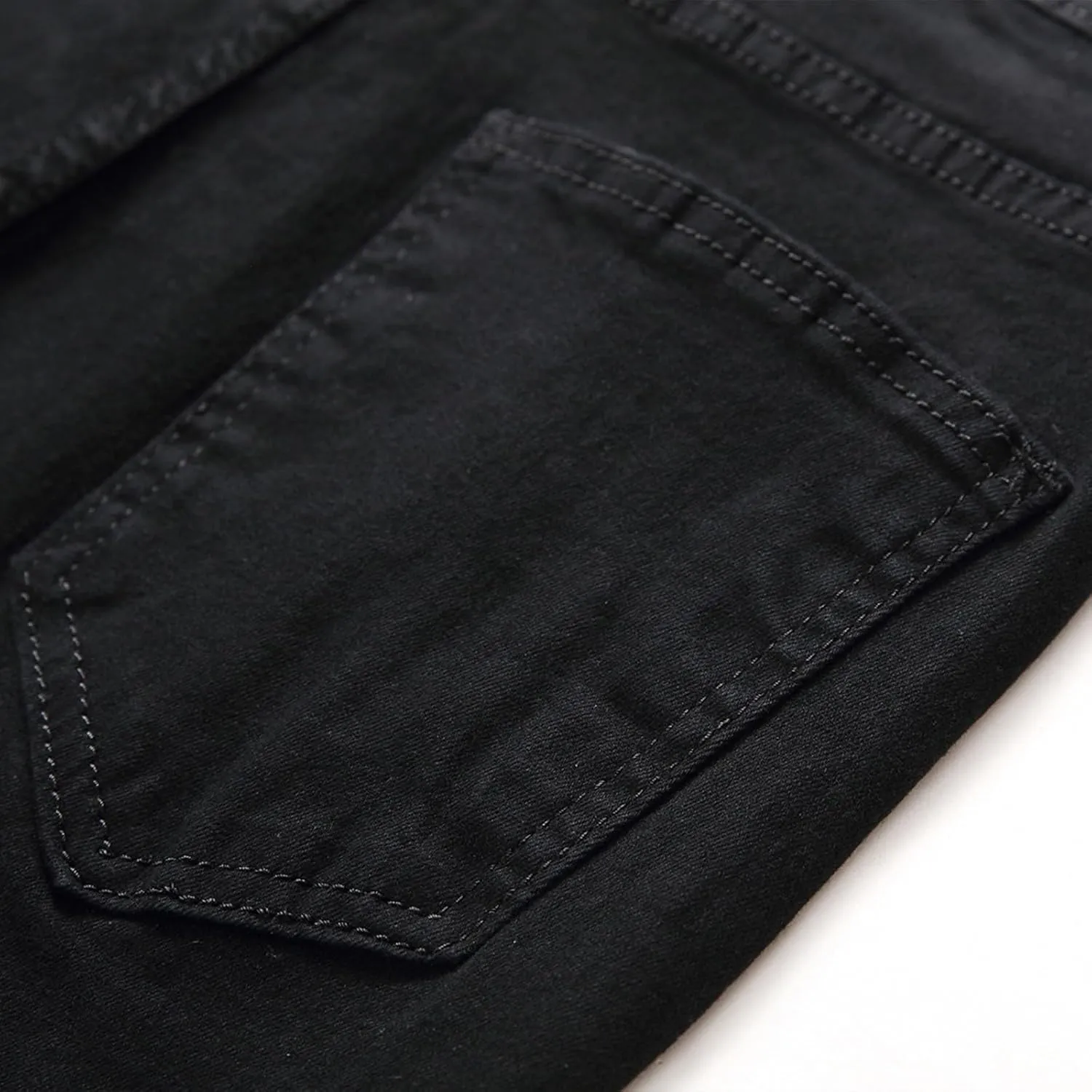 Mens Jeans Skinny-Fit Fashion Ripped Denim Pants Casual Fashion Slacks Stretch Straight Legs Cotton Work Trousers