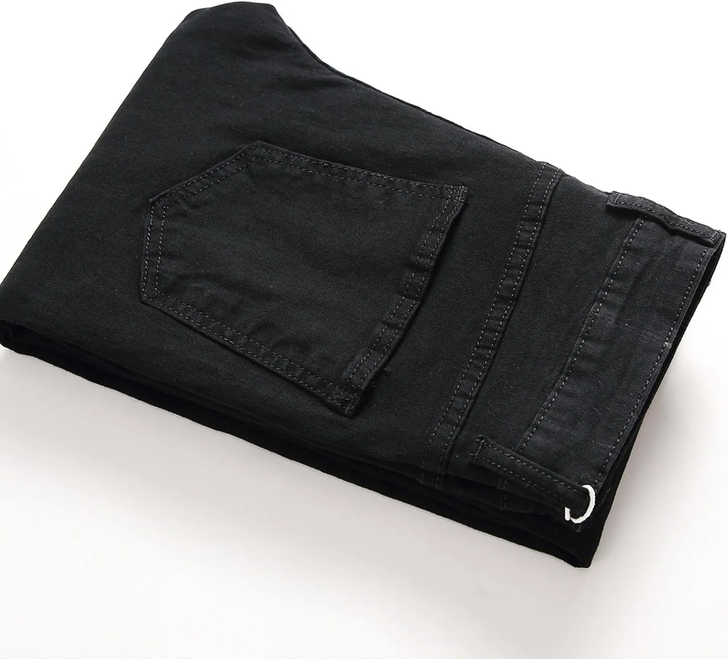Mens Jeans Skinny-Fit Fashion Ripped Denim Pants Casual Fashion Slacks Stretch Straight Legs Cotton Work Trousers
