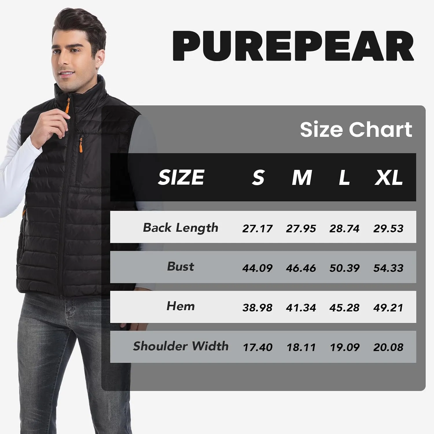 Men's Lightweight Packable Down Vest Winter Stand Collar Water-Resistant Puffer Outerwear for Golf