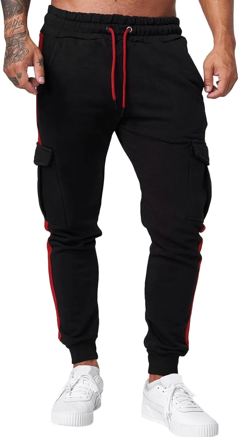 Mens Sweatpants with Pockets Big and Tall Men Jogger Mens Tactical Work Pants Sweatpants for Workout Running Training