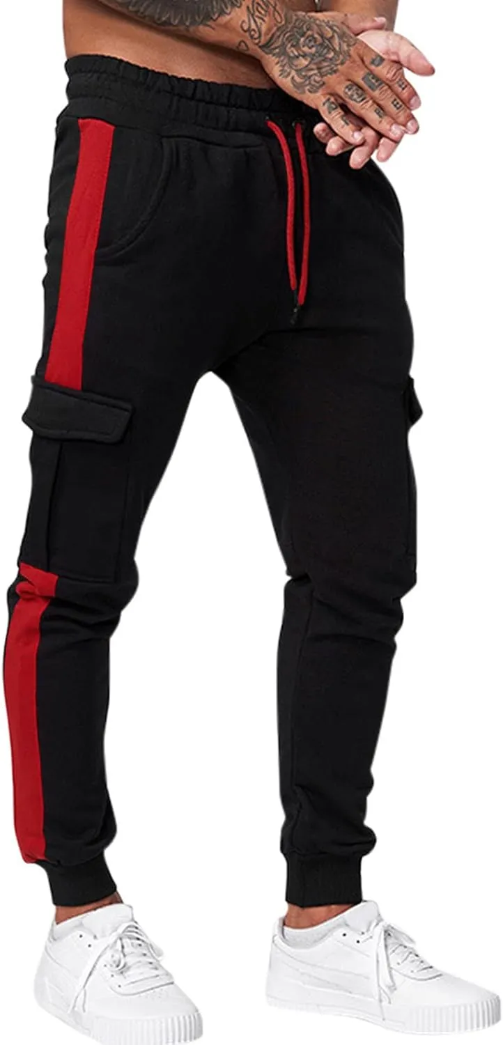 Mens Sweatpants with Pockets Big and Tall Men Jogger Mens Tactical Work Pants Sweatpants for Workout Running Training