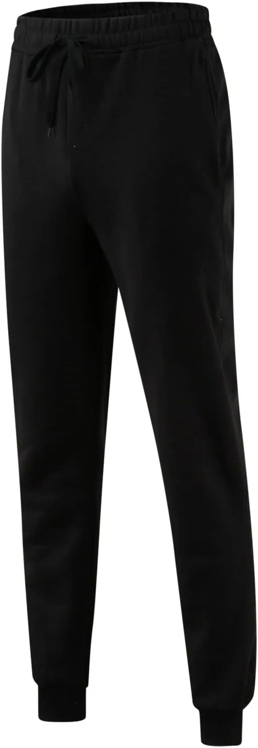 Mens Sweatpants with Pockets Cargo Zipper Pocket Sweatpants Adjustable Bungee Cord Open Bottom Cargo Pants for Men