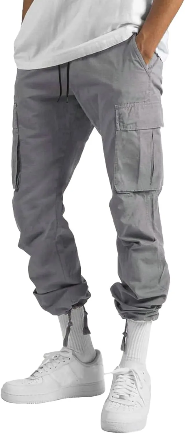 Mens Sweatpants with Pockets Pants Slim Fit Active Drawstring Bottom Sports Outdoor Recreation Athletic Sweatpants