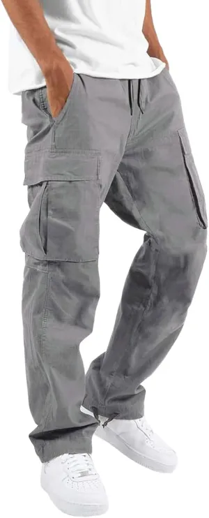 Mens Sweatpants with Pockets Pants Slim Fit Active Drawstring Bottom Sports Outdoor Recreation Athletic Sweatpants