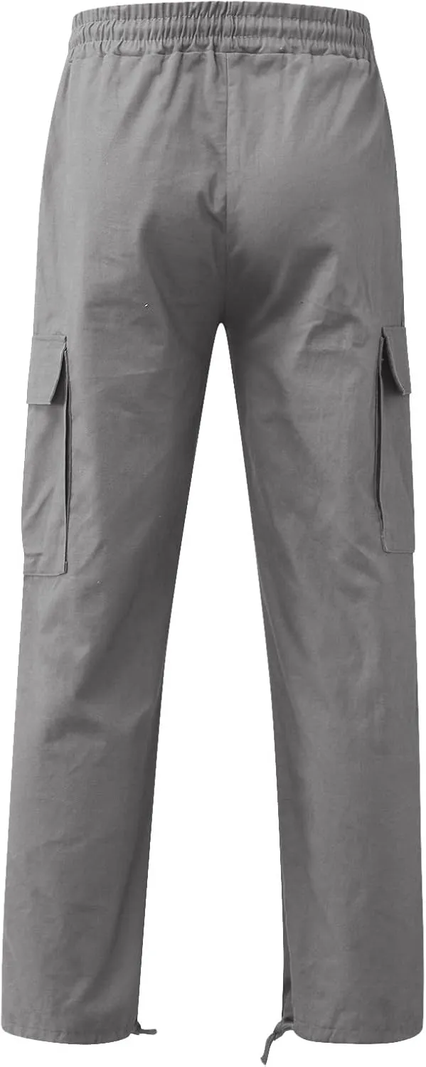 Mens Sweatpants with Pockets Pants Slim Fit Active Drawstring Bottom Sports Outdoor Recreation Athletic Sweatpants