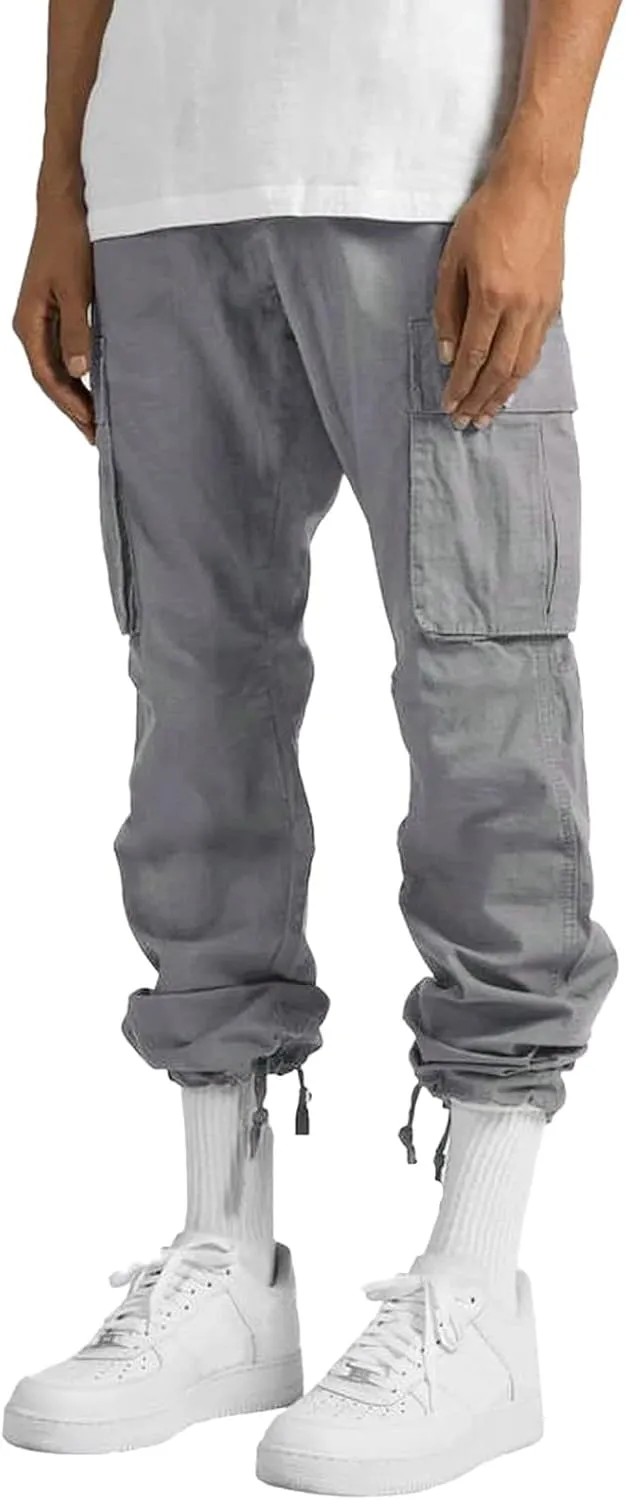 Mens Sweatpants with Pockets Pants Slim Fit Active Drawstring Bottom Sports Outdoor Recreation Athletic Sweatpants