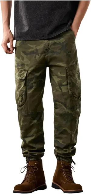 Men's Tactical Pants Hiking Cargo Pants Lightweight Work Pant Trousers Outdoor Running Hiking Joggers