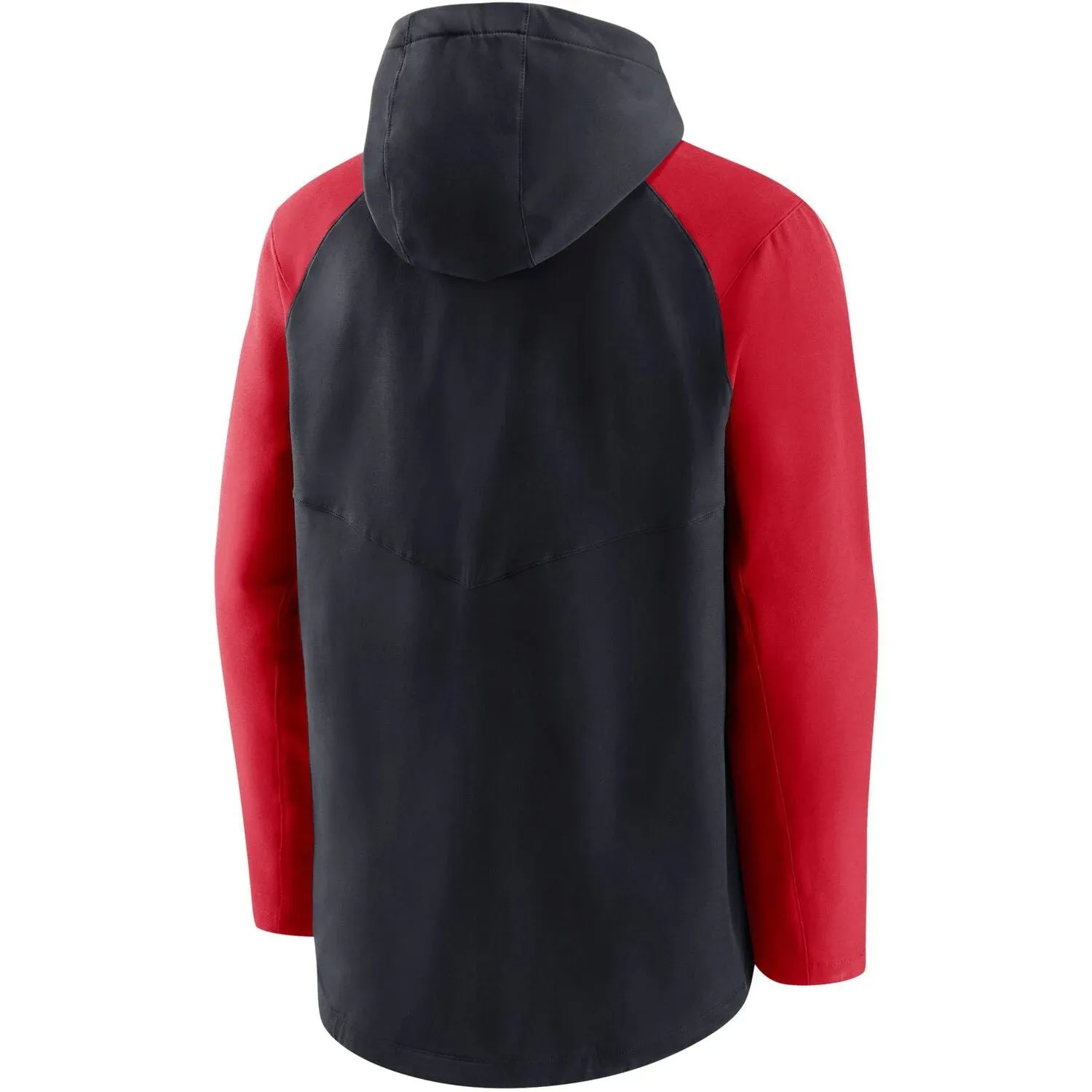 Men's Washington Nationals Authentic Collection Performance Raglan Nike Full Zip Hoodie Navy/Red