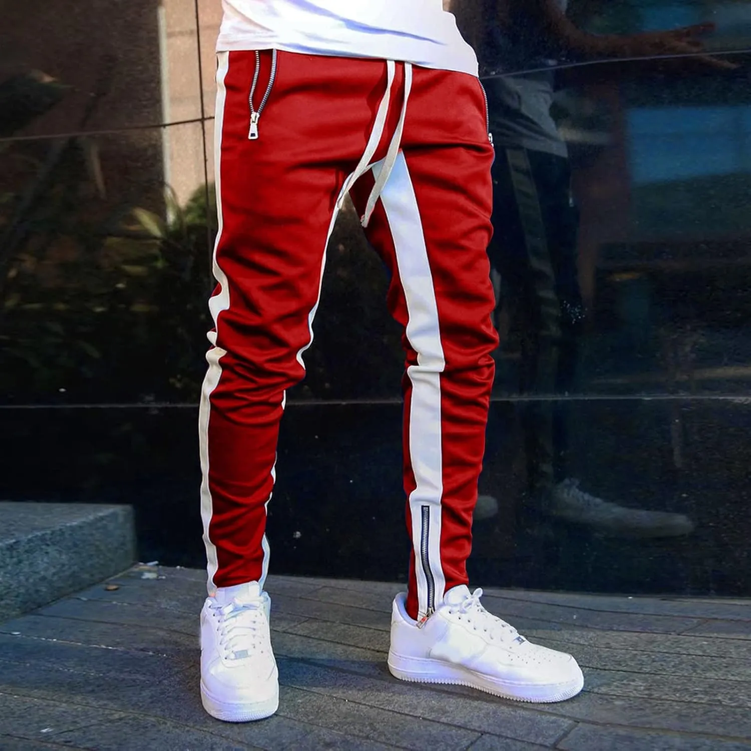 Mens Workout Cargo Sweatpants Joggers Sports Pants Cotton Cargo Pants Sweatpant Trousers Mens Long Pants Men's Jogger