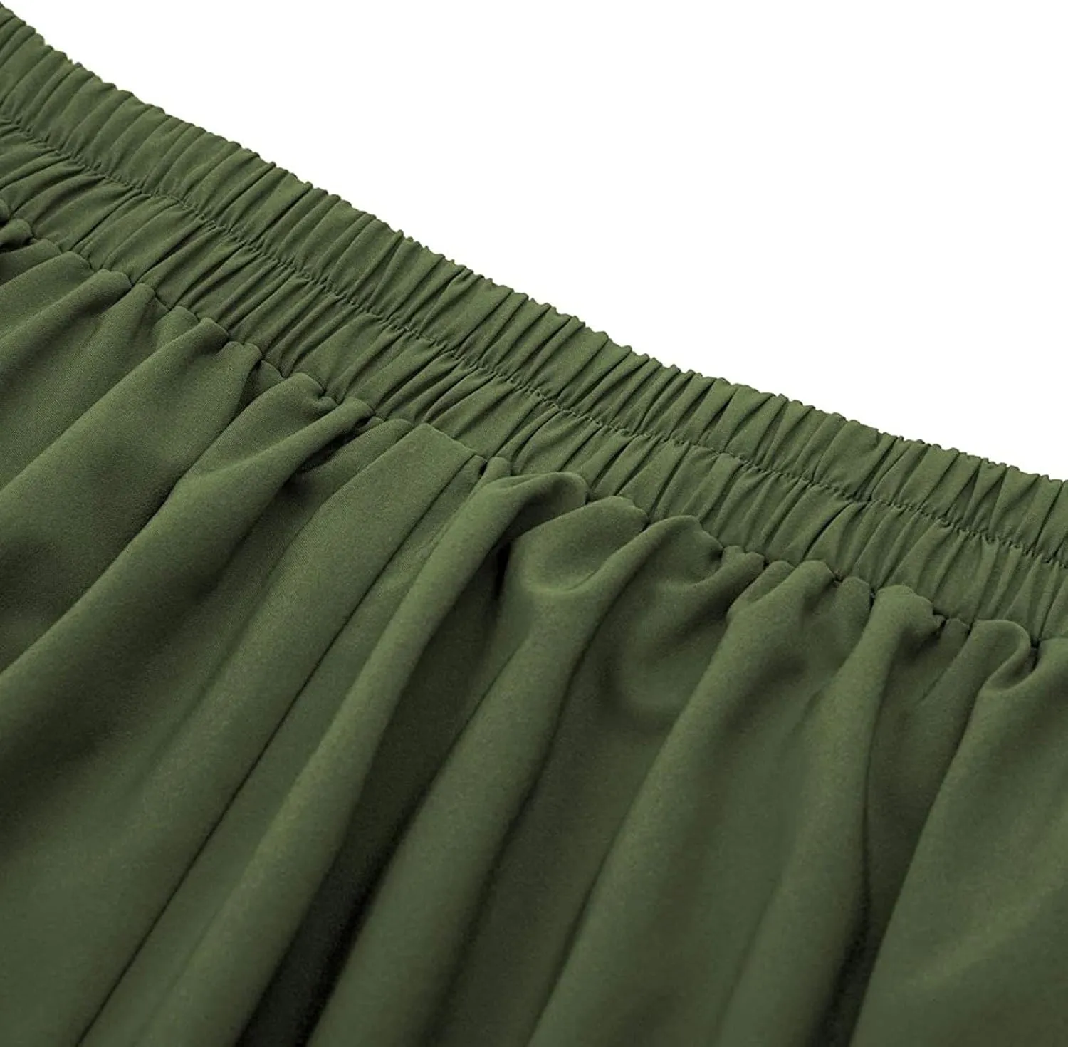 Midi Skirts for Women Button Elastic High Waist Pleated A Line Skirts Summer Loose Casual Skirt for Women
