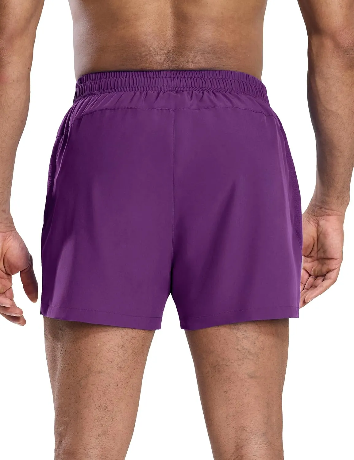 MIER Mens 3 Inch Shorts for Athletic Running Dry Fit Lightweight Workout Gym Active Shorts with Brief Liner, Pockets