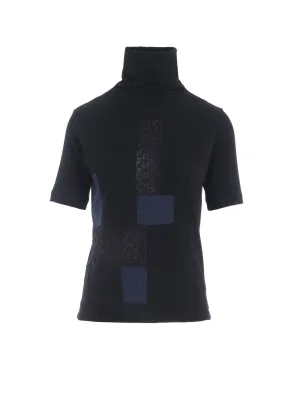 MILANO RIB PATCHWORK HALF SLEEVE T