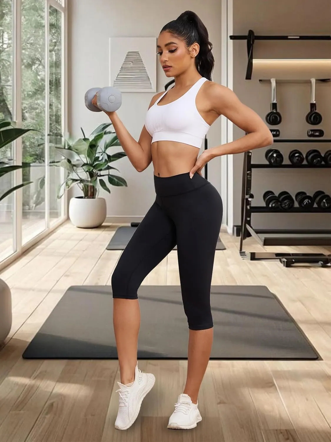 MixShe Leggings for Women Capri Yoga Pants Butt Lifting Shapewear Women's Clothing