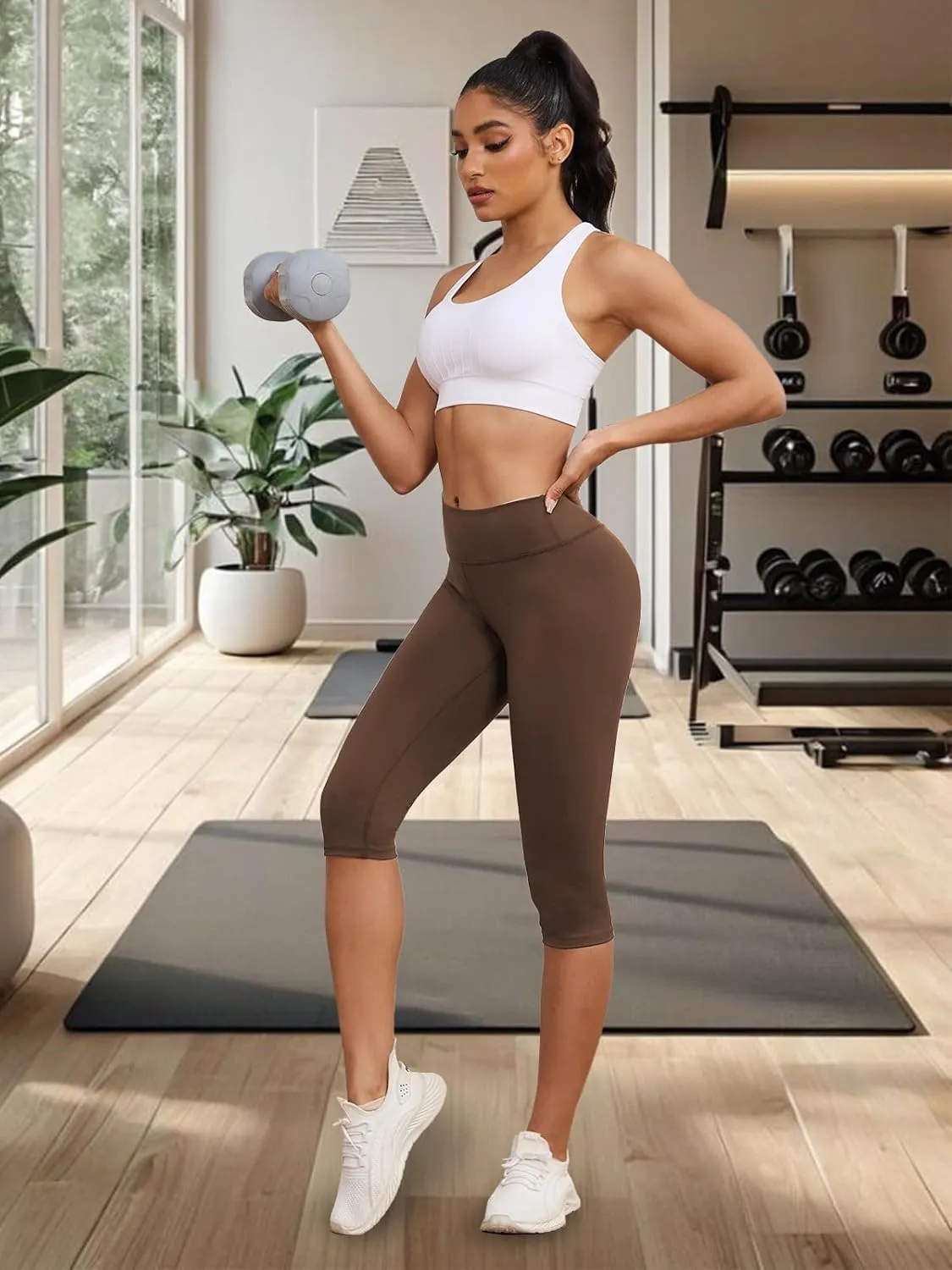 MixShe Leggings for Women Capri Yoga Pants Butt Lifting Shapewear Women's Clothing