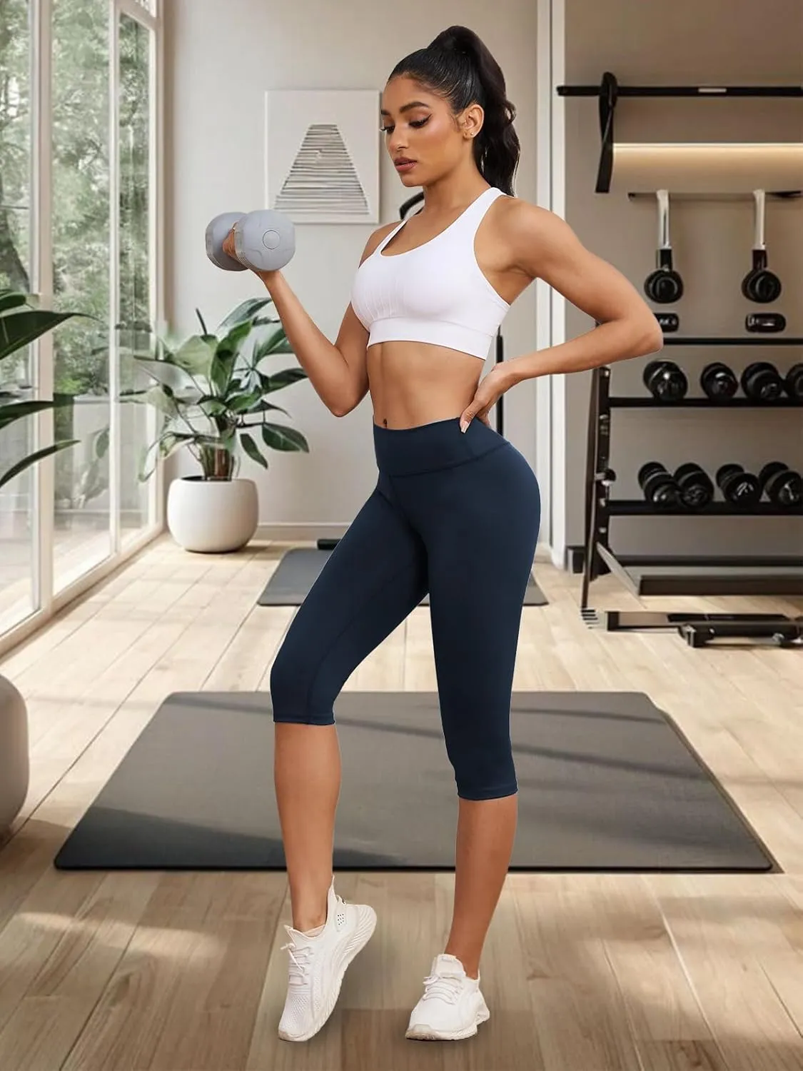 MixShe Leggings for Women Capri Yoga Pants Butt Lifting Shapewear Women's Clothing