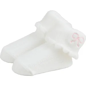 Mud Pie Bow Foldover Socks