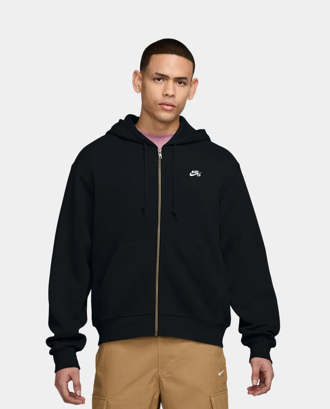 Nike SB - Full Zip Fleece Hood - Black