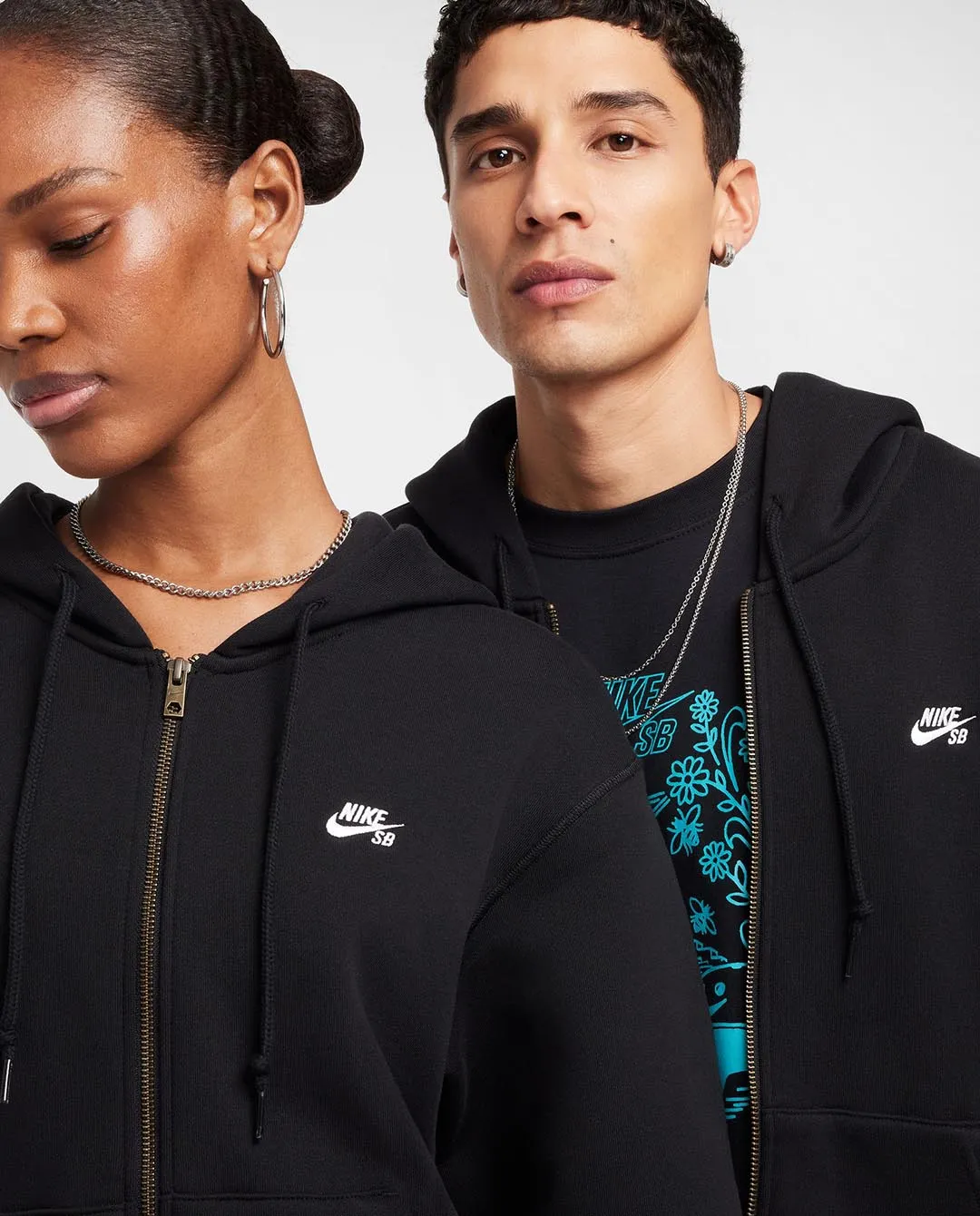 Nike SB - Full Zip Fleece Hood - Black