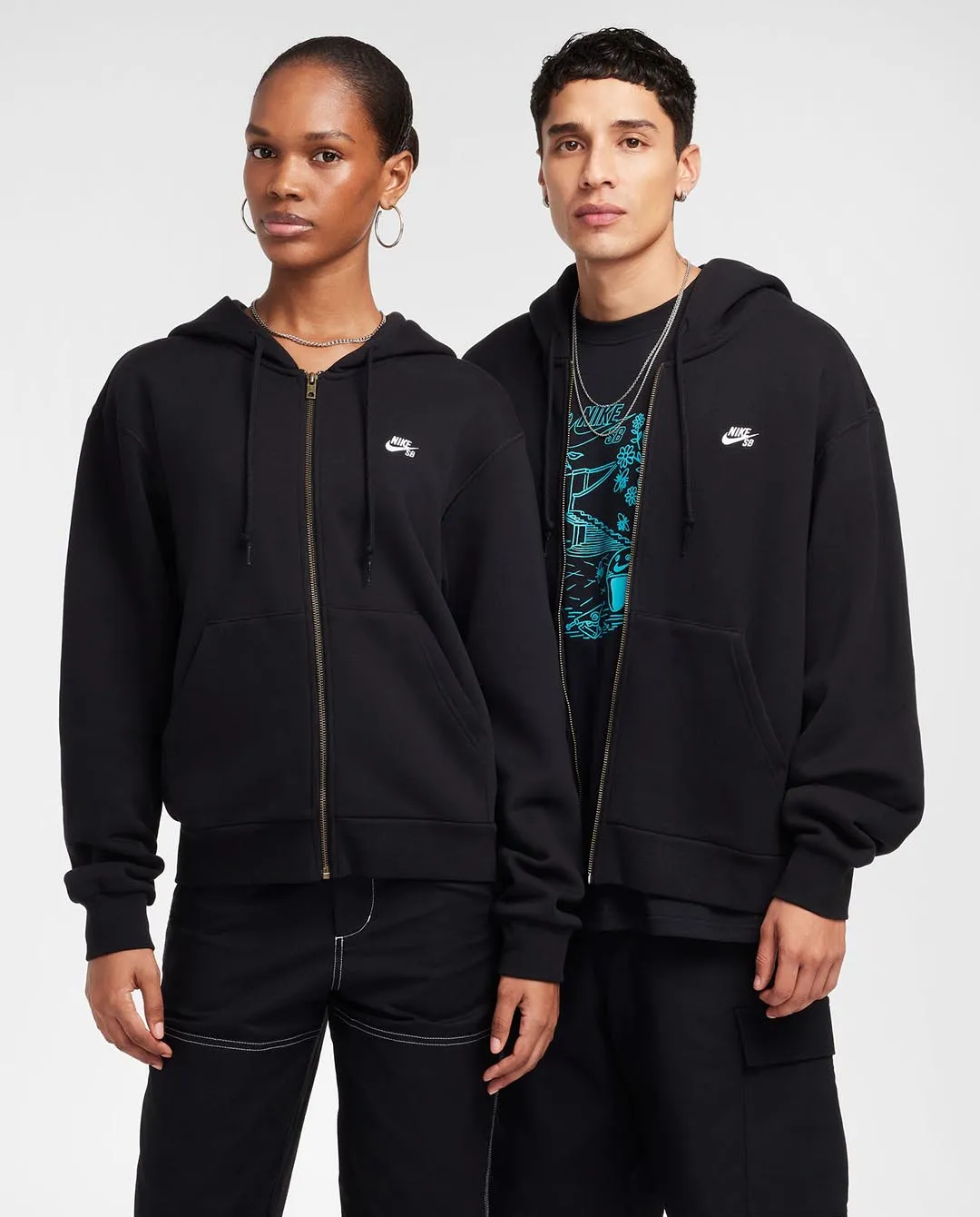 Nike SB - Full Zip Fleece Hood - Black