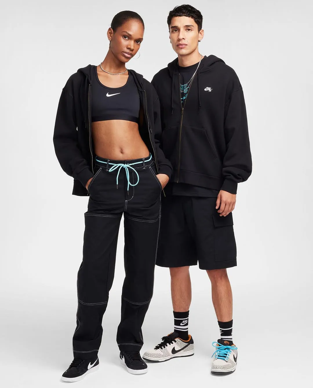 Nike SB - Full Zip Fleece Hood - Black