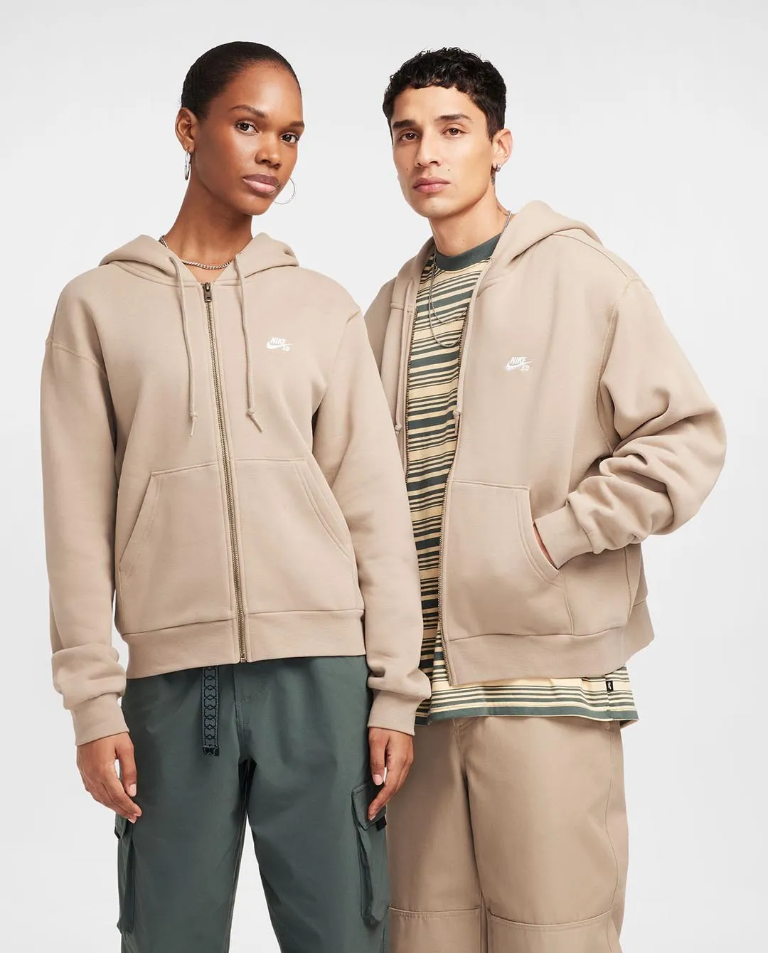 Nike SB - Full Zip Fleece Hood - Khaki