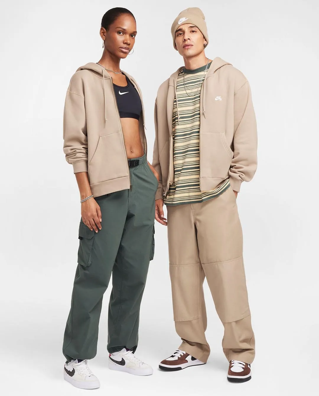 Nike SB - Full Zip Fleece Hood - Khaki