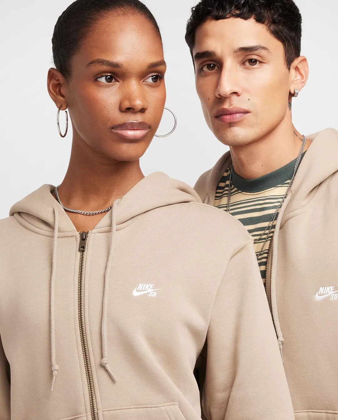 Nike SB - Full Zip Fleece Hood - Khaki