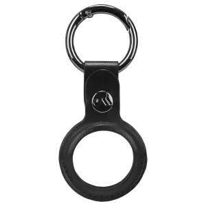 [OPEN BOX] CASE-MATE Clip Ring Leather Keychain Apple AirTag Case - Black