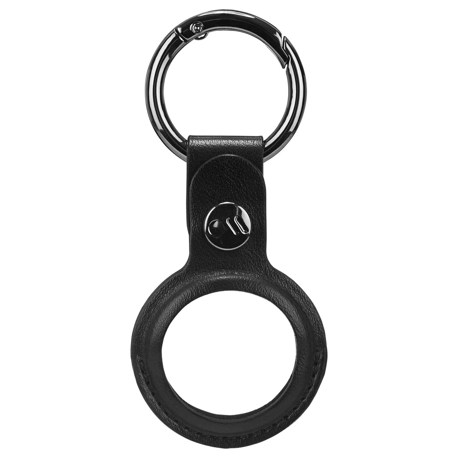 [OPEN BOX] CASE-MATE Clip Ring Leather Keychain Apple AirTag Case - Black