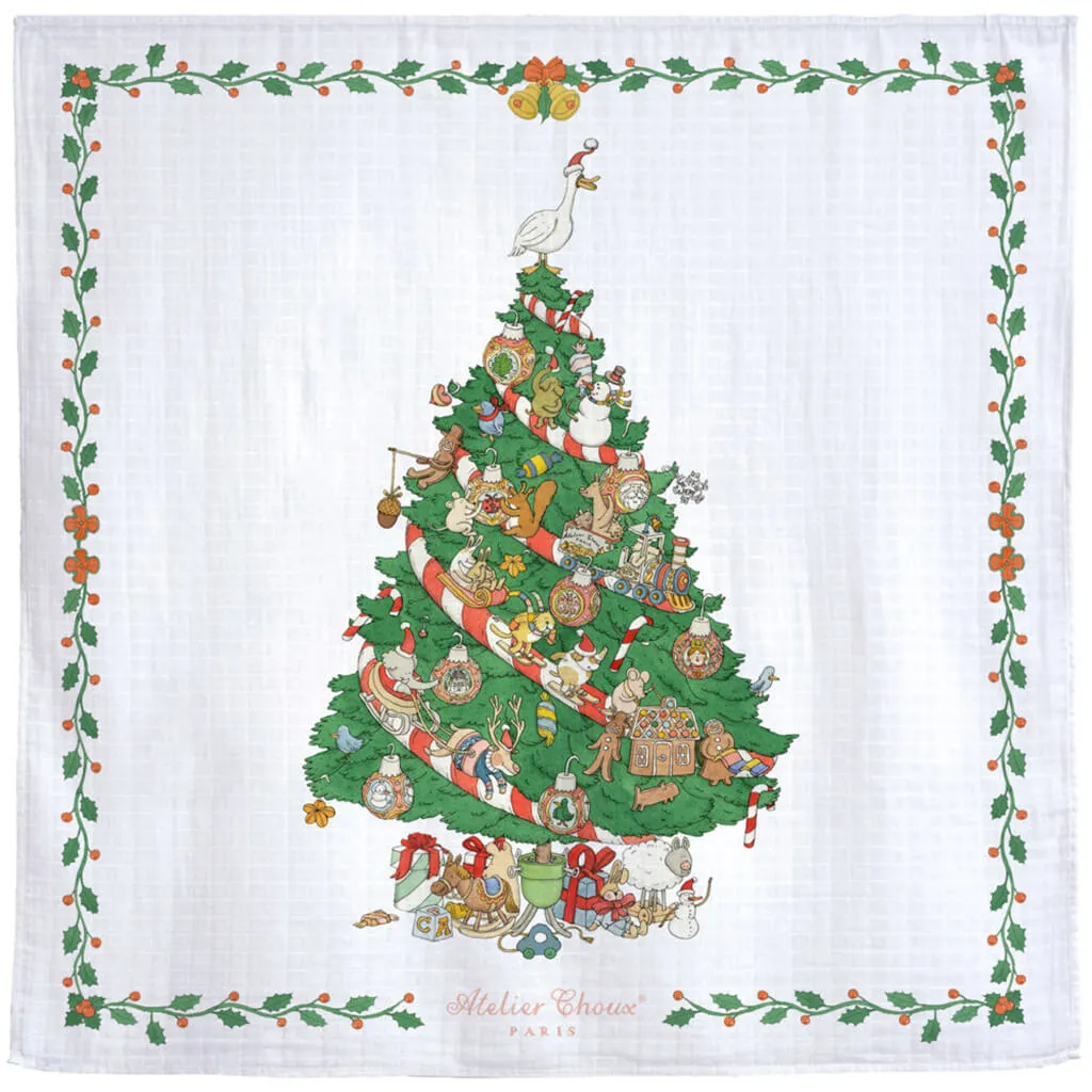 Organic Swaddle Blanket Christmas Morning
