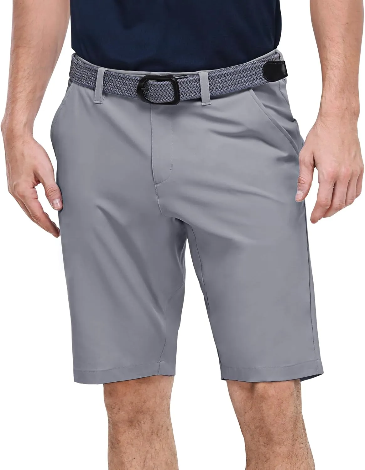 Outdoor Ventures Men's Golf Shorts 11" Inseam Classic-Fit Flat Front Stretch Casual Shorts with Pockets Summer Hiking Travel