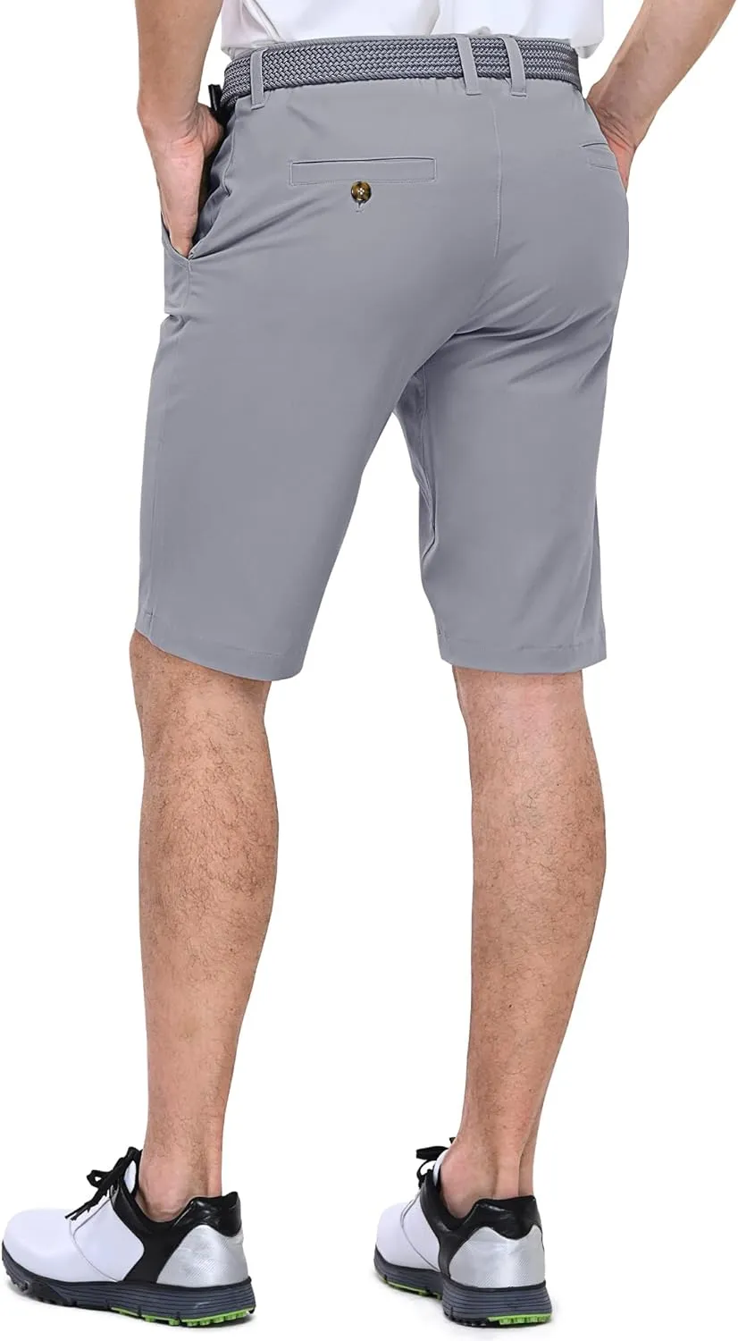 Outdoor Ventures Men's Golf Shorts 11" Inseam Classic-Fit Flat Front Stretch Casual Shorts with Pockets Summer Hiking Travel