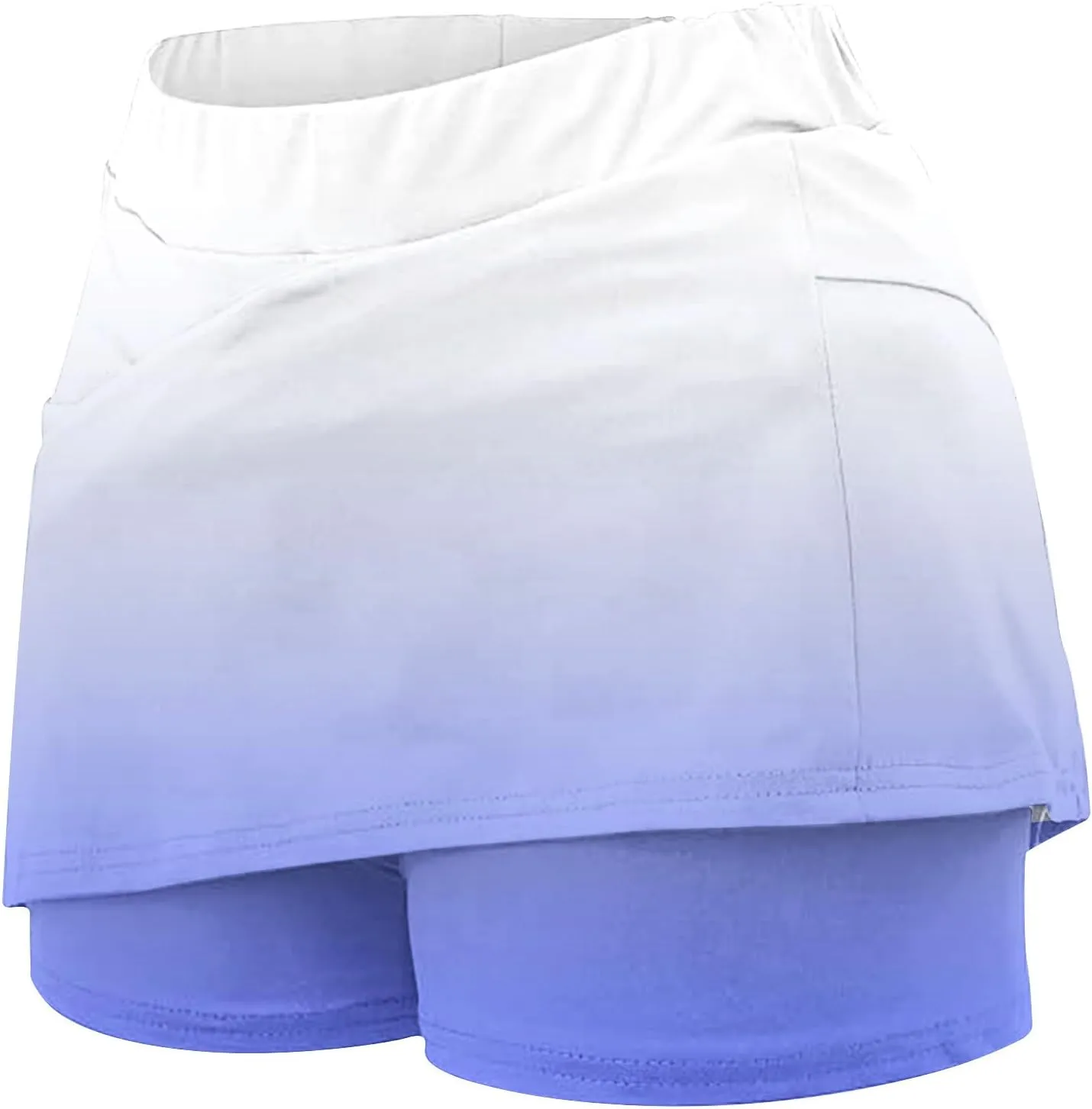 Plus Size Skorts for Women Built-in Shorts High Waist Workout Tennis Skirts 2025 Trendy Tie-Dye Print Athletic Shorts