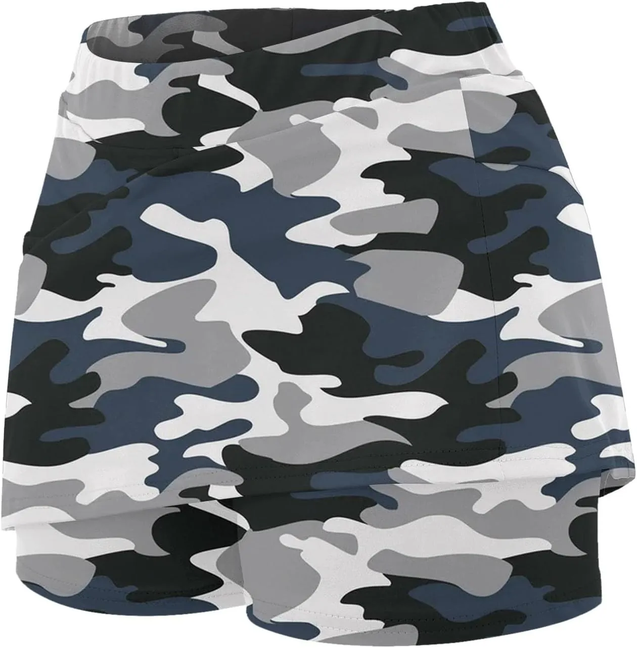 Plus Size Skorts for Women Tummy Control High Waisted Athletic Tennis Golf Skirt with Shorts Pockets Lightweight Biker Shorts