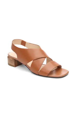 Pomona Cross Strap Sandal in Luggage color - Liverpool Los Angeles Style 754062