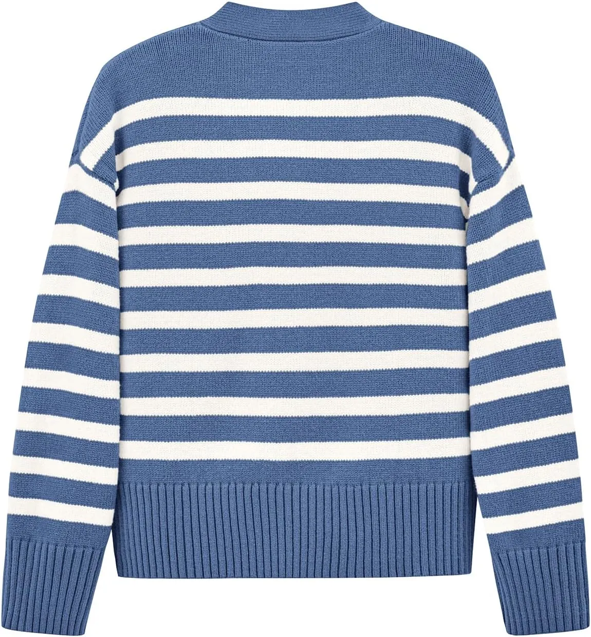 PRETTYGARDEN Women's Long Sleeve Striped Open Front Cardigan Sweaters Button Down Knit Lady Jackets 2025 Fall Outfits
