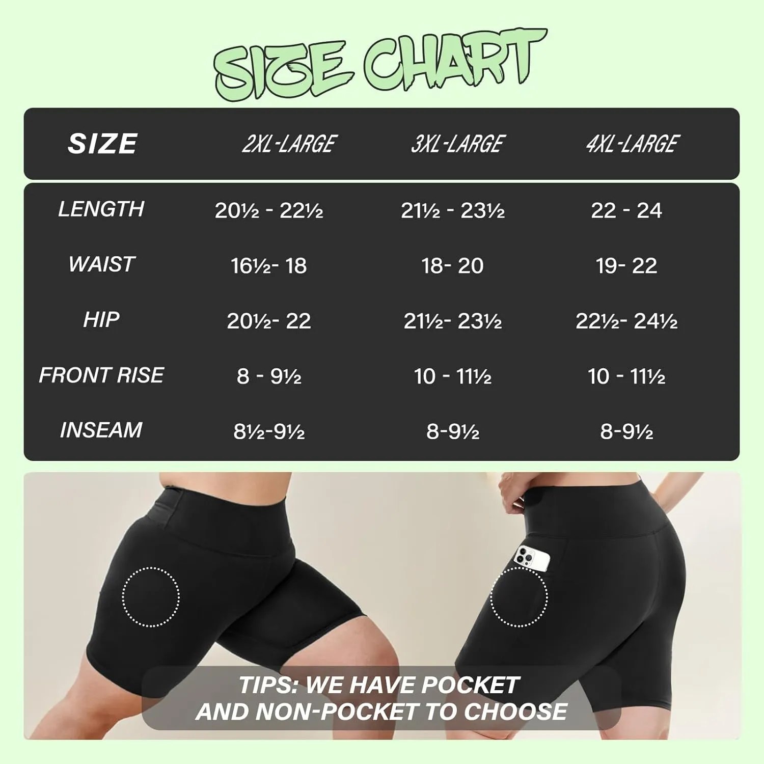 QGGQDD 3 Pack Plus Size Biker Shorts for Women  8" High Waisted Black Shorts for Yoga Workout (2X 3X 4X)
