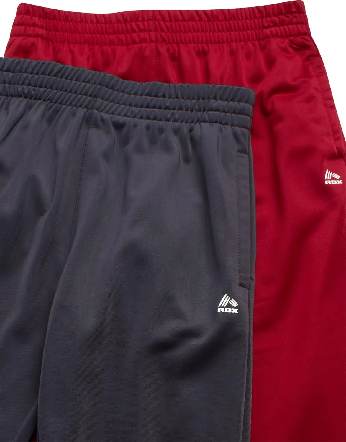 RBX Boys Sweatpants - 2 Pack Stretch Performance Tricot Activewear Boys Joggers Athletic Pants with Side Pockets (Size: 4-20)