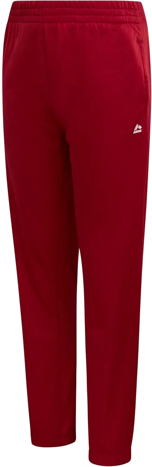 RBX Boys Sweatpants - 2 Pack Stretch Performance Tricot Activewear Boys Joggers Athletic Pants with Side Pockets (Size: 4-20)
