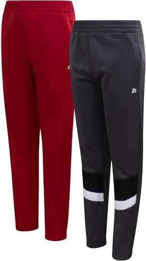 RBX Boys Sweatpants - 2 Pack Stretch Performance Tricot Activewear Boys Joggers Athletic Pants with Side Pockets (Size: 4-20)