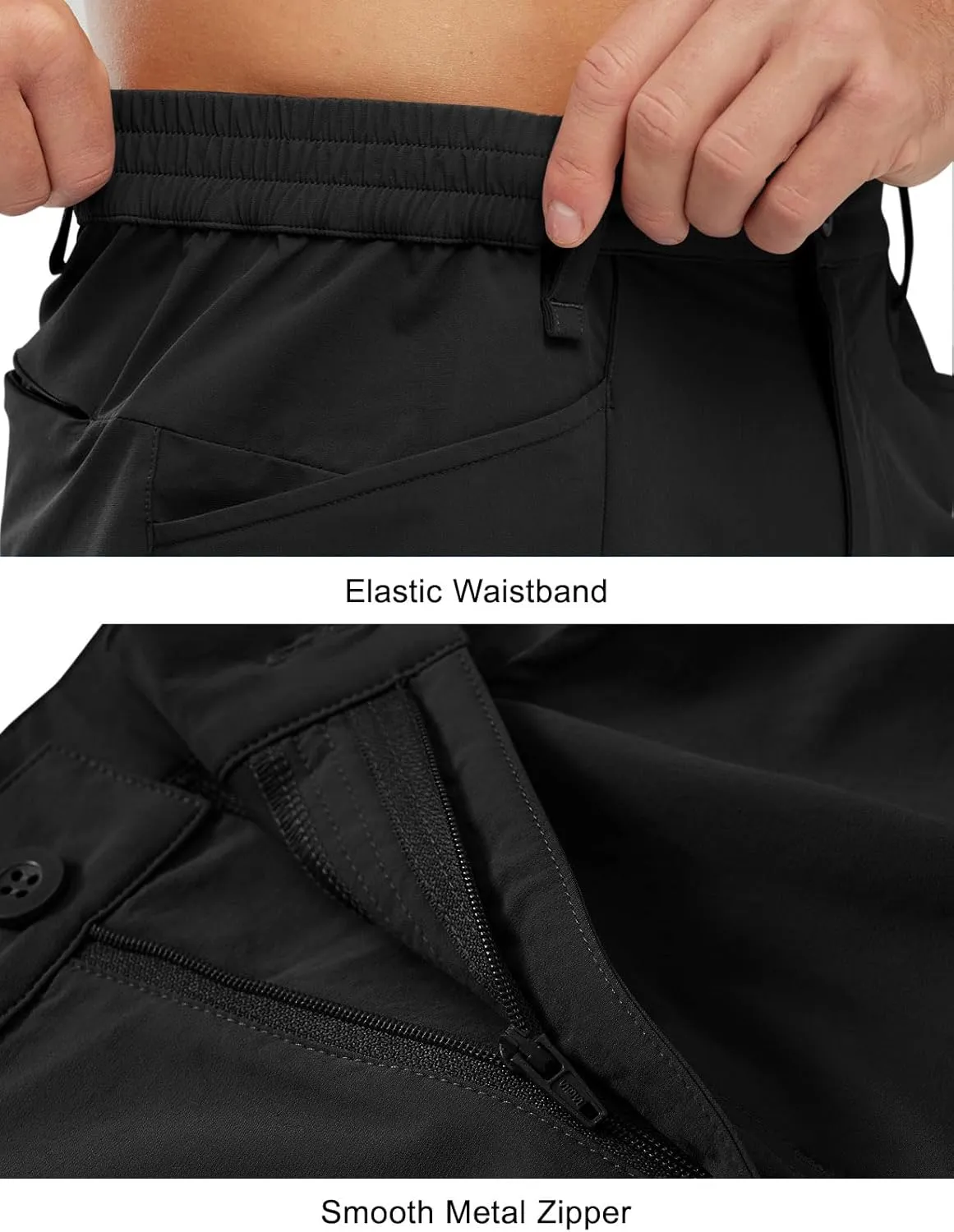 Rdruko Men's Stretch Golf Shorts 7 Inch Inseam Dress Casual Dry Fit Elastic Waist Lightweight Flat Front Work Shorts