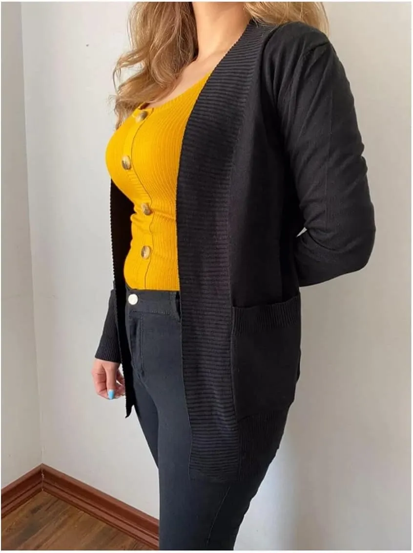 REDHOTYPE Women's Cardigans with Pockets Casual Lightweight Open Front Cardigan Sweaters for Women (S-2XL)