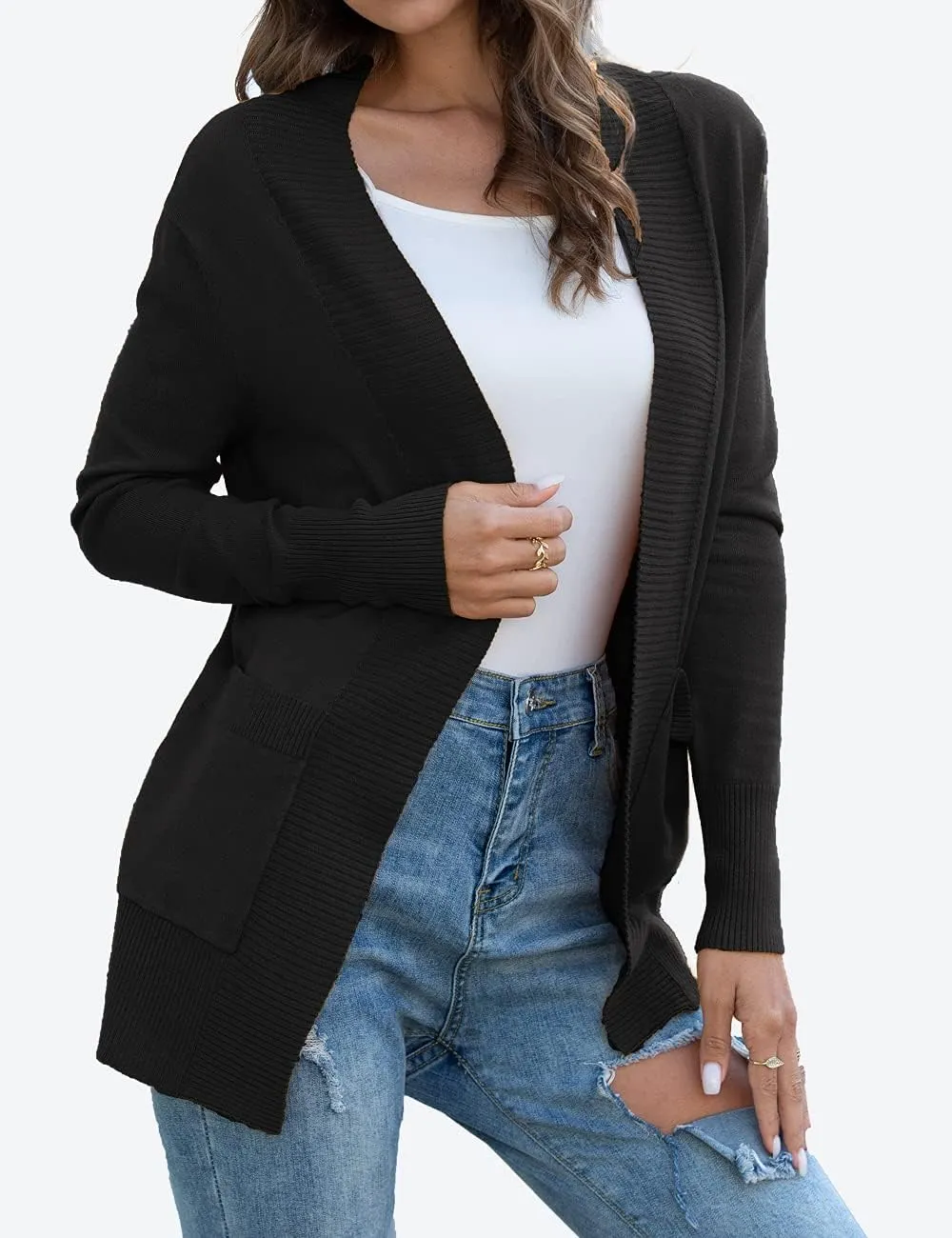 REDHOTYPE Women's Cardigans with Pockets Casual Lightweight Open Front Cardigan Sweaters for Women (S-2XL)