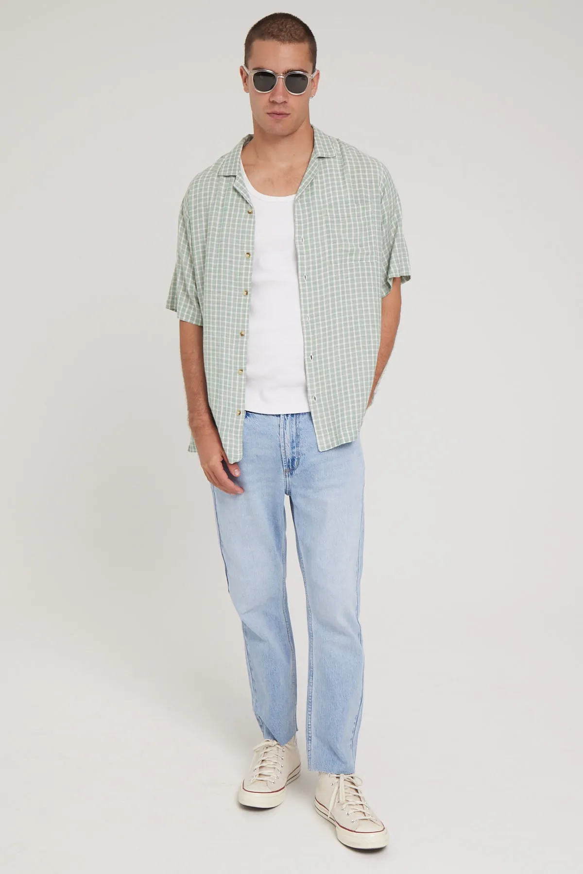 Rolla's Bowler Check Shirt Moss