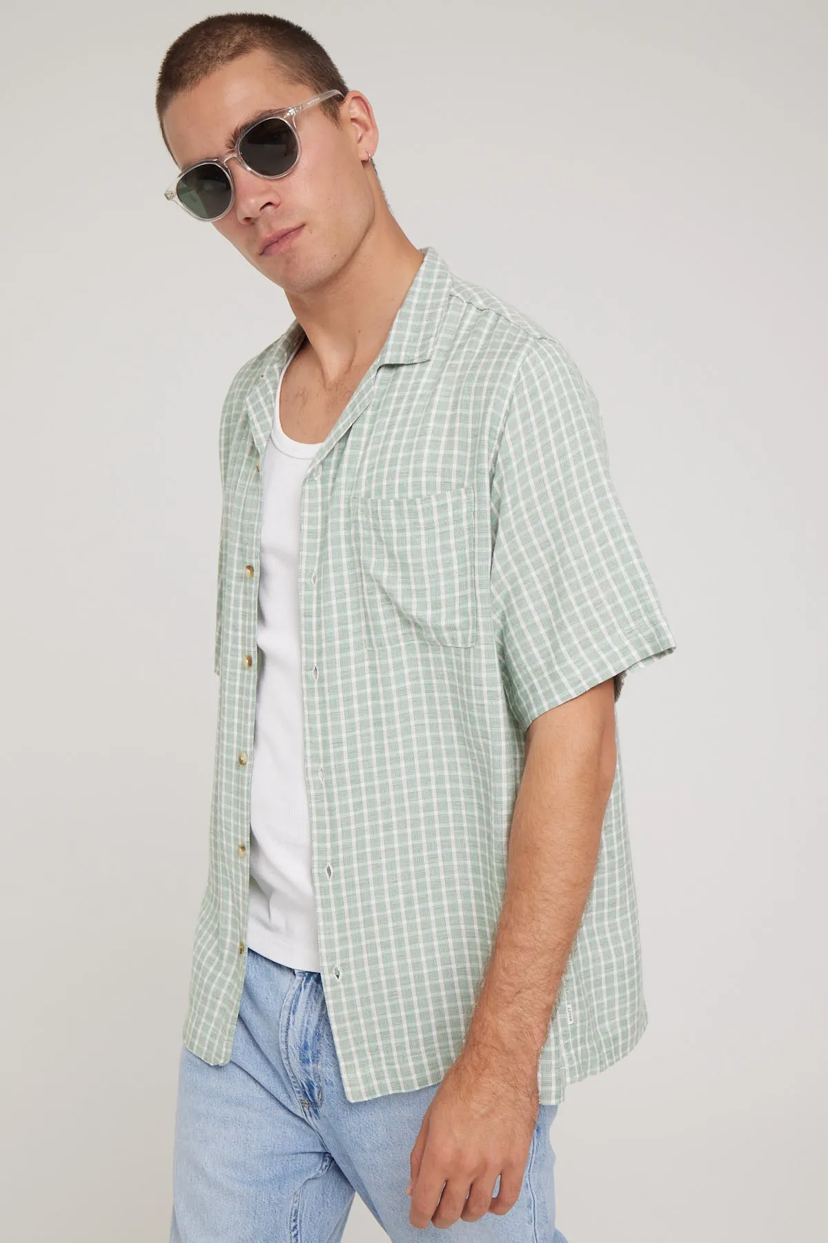 Rolla's Bowler Check Shirt Moss